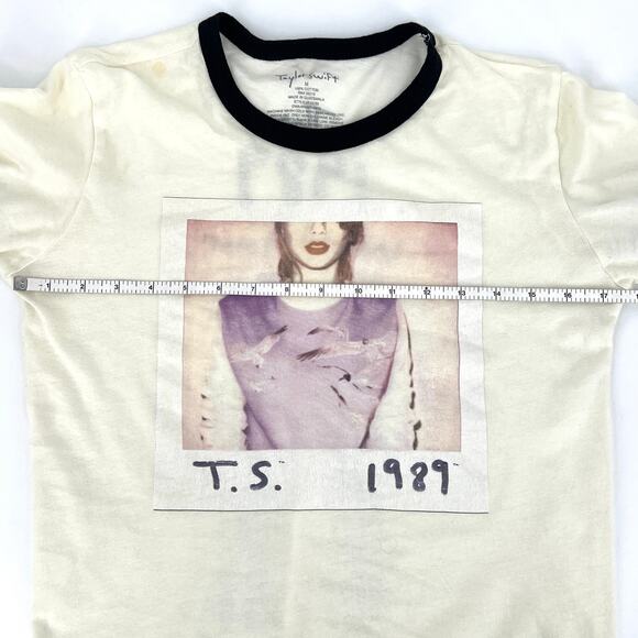 Taylor Swift 1989 World Tour Swiftie Ringer T Shirt 100% Soft Cotton Size M - Picture 3 of 7